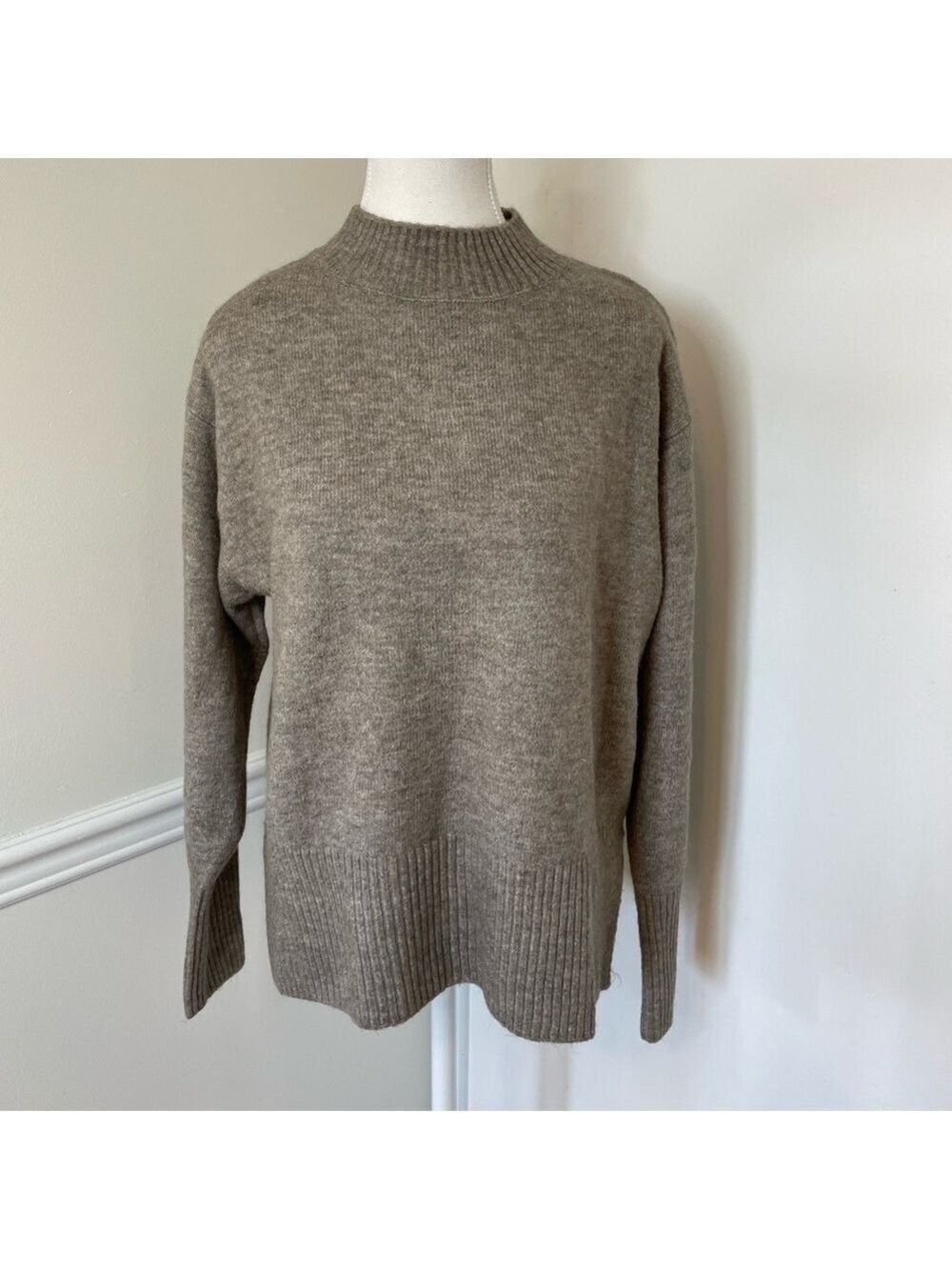 H&M Wool Blend Mock Neck Pullover XS